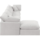  Manufacturer Color_Cream -- Indulge 140" Cream Velvet Upholstered 5 pc Modular Sectional IMAGE 5