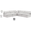 Meridian Indulge Cream Velvet Modular Sectional IMAGE 9