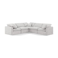  Manufacturer Color_Cream -- Indulge 105" Cream Velvet Upholstered 5 pc Modular Sectional IMAGE 1