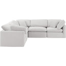 Meridian Indulge Cream Velvet Modular Sectional IMAGE 4
