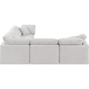  Manufacturer Color_Cream -- Indulge 105" Cream Velvet Upholstered 5 pc Modular Sectional IMAGE 5