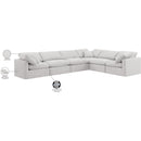 Meridian Indulge Cream Velvet Modular Sectional IMAGE 10