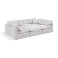  Manufacturer Color_Cream -- Indulge 105" Cream Velvet Upholstered 6 pc Modular Sectional IMAGE 1