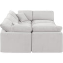 Meridian Indulge Cream Velvet Modular Sectional IMAGE 5