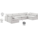 Meridian Indulge Cream Velvet Modular Sectional IMAGE 10