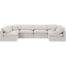 Meridian Indulge Cream Velvet Modular Sectional IMAGE 4