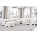  Manufacturer Color_Cream -- Indulge 140" Cream Velvet Upholstered 7 pc Modular Sectional IMAGE 2