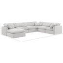 Meridian Indulge Cream Velvet Modular Sectional IMAGE 9