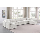 Meridian Indulge Cream Velvet Modular Sectional IMAGE 2