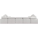 Meridian Indulge Cream Velvet Modular Sectional IMAGE 3