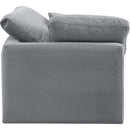  Manufacturer Color_Grey -- Indulge Grey Velvet Upholstered Modular Corner Chair IMAGE 5