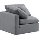 Manufacturer Color_Grey -- Indulge Grey Velvet Upholstered Modular Corner Chair IMAGE 6