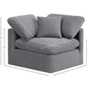  Manufacturer Color_Grey -- Indulge Grey Velvet Upholstered Modular Corner Chair IMAGE 8