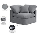 Meridian Indulge Grey Velvet Corner Chair IMAGE 9