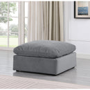  Manufacturer Color_Grey -- Indulge Grey Velvet Upholstered Modular Ottoman IMAGE 2