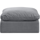  Manufacturer Color_Grey -- Indulge Grey Velvet Upholstered Modular Ottoman IMAGE 3