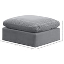  Manufacturer Color_Grey -- Indulge Grey Velvet Upholstered Modular Ottoman IMAGE 5
