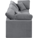  Manufacturer Color_Grey -- Indulge 105" Grey Velvet Upholstered 3 pc Modular Sofa IMAGE 5