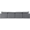 Meridian Indulge Grey Velvet Modular Sofa IMAGE 3