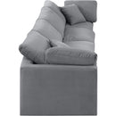  Manufacturer Color_Grey -- Indulge 140" Grey Velvet Upholstered 4 pc Modular Sofa IMAGE 5