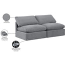 Meridian Indulge Grey Velvet Modular Sofa IMAGE 8