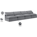 Meridian Indulge Grey Velvet Modular Sofa IMAGE 8
