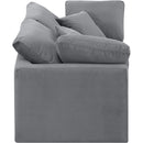  Manufacturer Color_Grey -- Indulge 70" Grey Velvet Upholstered 2 pc Modular Loveseat IMAGE 5