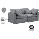 Meridian Indulge Grey Velvet Modular Sofa IMAGE 9