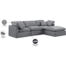Meridian Indulge Grey Velvet Modular Sectional IMAGE 10