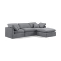  Manufacturer Color_Grey -- Indulge 105" Grey Velvet Upholstered 4 pc Modular Sectional IMAGE 1