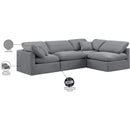 Meridian Indulge Grey Velvet Modular Sectional IMAGE 10