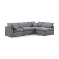  Manufacturer Color_Grey -- Indulge 105" Grey Velvet Upholstered 4 pc Modular Sectional IMAGE 1