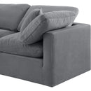  Manufacturer Color_Grey -- Indulge 105" Grey Velvet Upholstered 4 pc Modular Sectional IMAGE 6