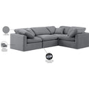  Manufacturer Color_Grey -- Indulge 105" Grey Velvet Upholstered 4 pc Modular Sectional IMAGE 10