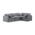  Manufacturer Color_Grey -- Indulge 105" Grey Velvet Upholstered 4 pc Modular Sectional IMAGE 1