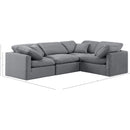 Meridian Indulge Grey Velvet Modular Sectional IMAGE 9