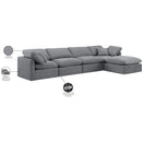 Meridian Indulge Grey Velvet Modular Sectional IMAGE 10