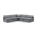  Manufacturer Color_Grey -- Indulge 105" Grey Velvet Upholstered 5 pc Modular Sectional IMAGE 1