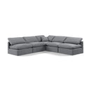  Manufacturer Color_Grey -- Indulge 105" Grey Velvet Upholstered 5 pc Modular Sectional IMAGE 1