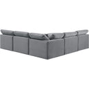  Manufacturer Color_Grey -- Indulge 105" Grey Velvet Upholstered 5 pc Modular Sectional IMAGE 3
