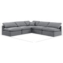 Manufacturer Color_Grey -- Indulge 105" Grey Velvet Upholstered 5 pc Modular Sectional IMAGE 8