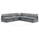 Meridian Indulge Grey Velvet Modular Sectional IMAGE 8