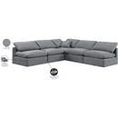  Manufacturer Color_Grey -- Indulge 105" Grey Velvet Upholstered 5 pc Modular Sectional IMAGE 9