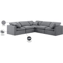 Meridian Indulge Grey Velvet Modular Sectional IMAGE 10