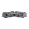  Manufacturer Color_Grey -- Indulge 105" Grey Velvet Upholstered 5 pc Modular Sectional IMAGE 1