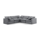  Manufacturer Color_Grey -- Indulge 105" Grey Velvet Upholstered 5 pc Modular Sectional IMAGE 1