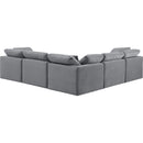  Manufacturer Color_Grey -- Indulge 105" Grey Velvet Upholstered 5 pc Modular Sectional IMAGE 3