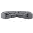  Manufacturer Color_Grey -- Indulge 105" Grey Velvet Upholstered 5 pc Modular Sectional IMAGE 9