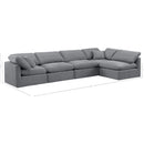 Meridian Indulge Grey Velvet Modular Sectional IMAGE 9