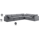 Meridian Indulge Grey Velvet Modular Sectional IMAGE 10